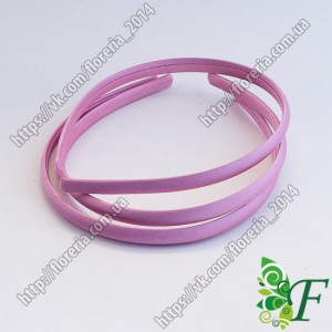 Обруч пластик+атлас 1 см розовый за 20 шт ЗО-ОА1-2-опт