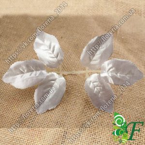 Листья розы серебро 10шт ЦЛ-4