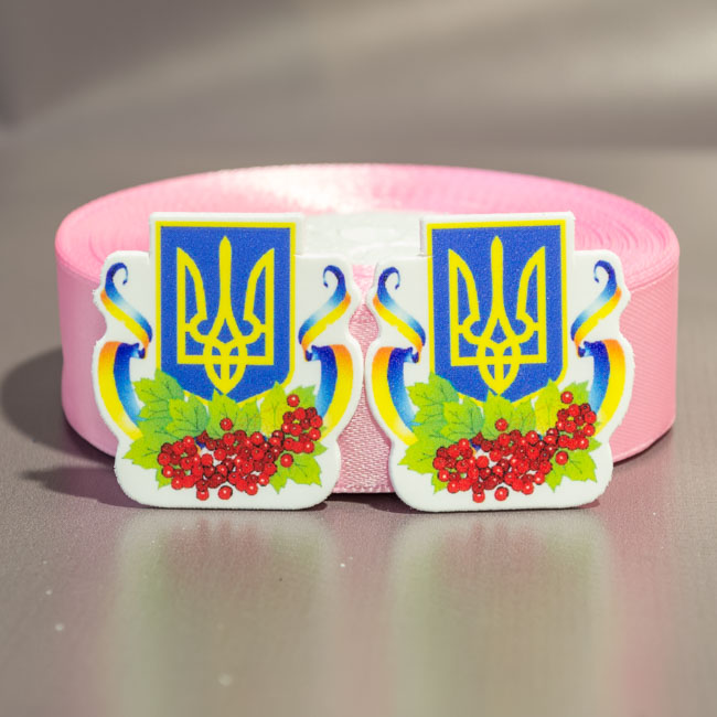 Заготовка для значка Герб Украины Трезубец и калина Сб-389
