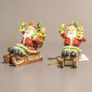 Елочная игрушка Дед мороз на санях НГигруш-14