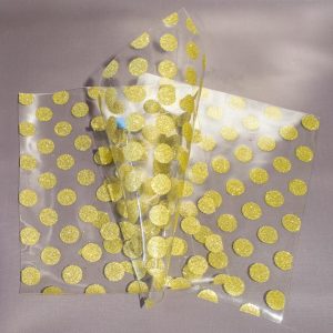 Кожа Экокожа Пленка 0,8 мм Горохи золото Кожа-147