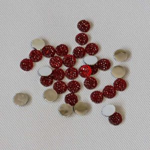 Полубусина Пупырышки красные за 10 грамм СД-03