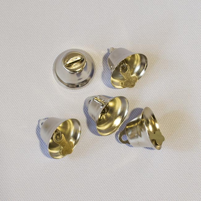 Колокольчики большие за 5 шт серебро К-колок2-1