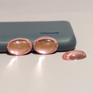 Камень декор Овал 2 см розовый за 10 шт Камень-10