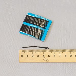Невидимки черные 4,5 см за 20 шт (синяя планшетка) ЗЗ-30-1