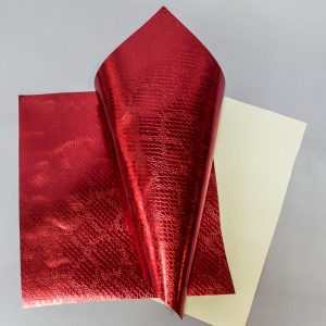 Кожа Экокожа Зеркальная змея красный Кожа-233