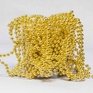 Бусы декоративные золото 6 мм за 1 м. ДД-50
