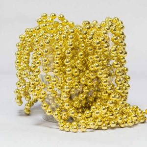 Бусы декоративные золото 5 мм за 1 м. ДД-51