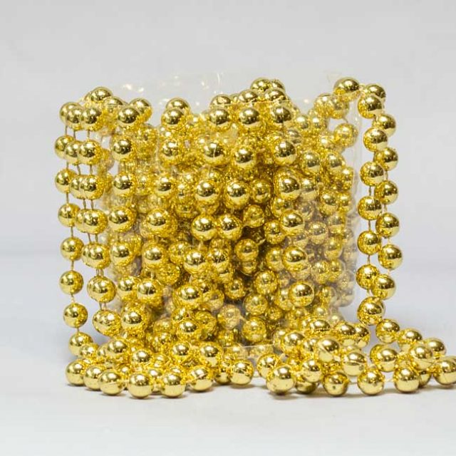 Бусы декоративные золото 10 мм за 1 м. ДД-49