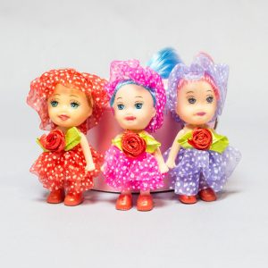 Игрушка для букетов Куколка ( красный/малиновый/фиолетовый) за 3 шт