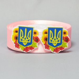 Заготовка для значка Герб Украины Трезубец и подсолнухи