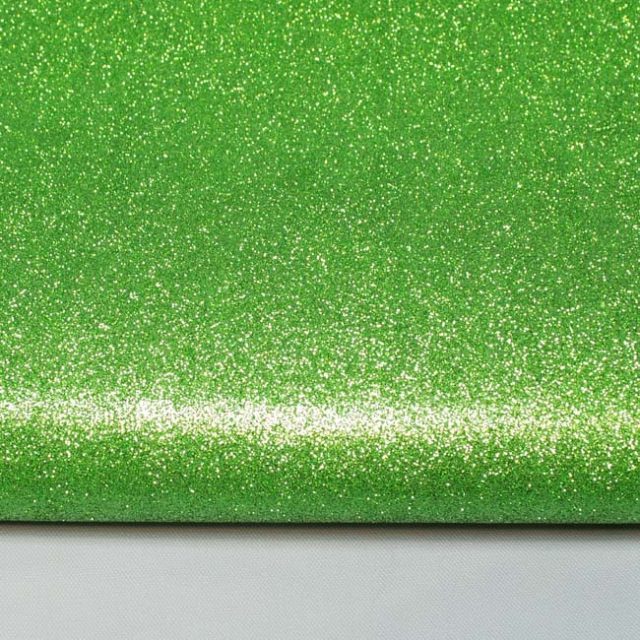 Фоамиран с глиттером зеленый