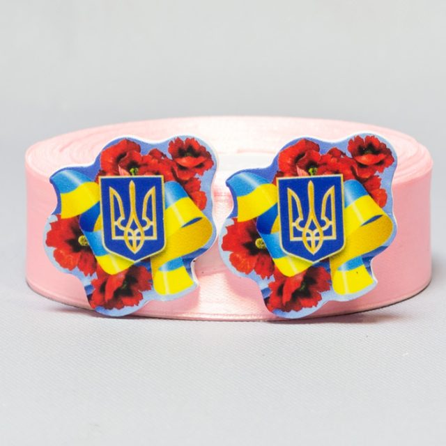 Кабошон Серединка Маки и герб Тризуб