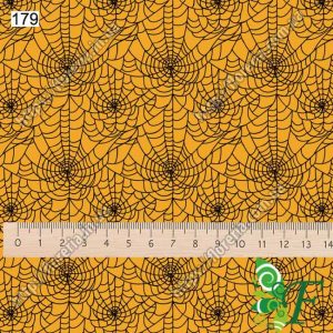Выбор материала для принта Хеллоуин паутина на желтом фоне МП-179