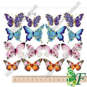 Выбор материала для принта Бабочки и цветы Э-16