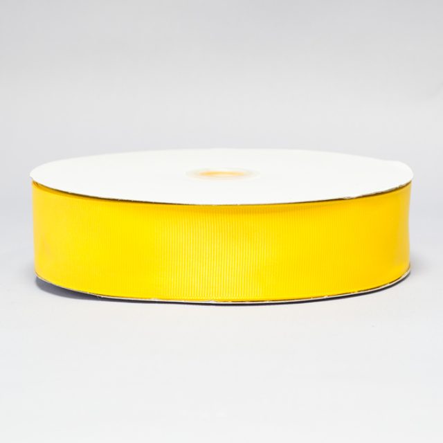 Лента репсовая 4 см желтая