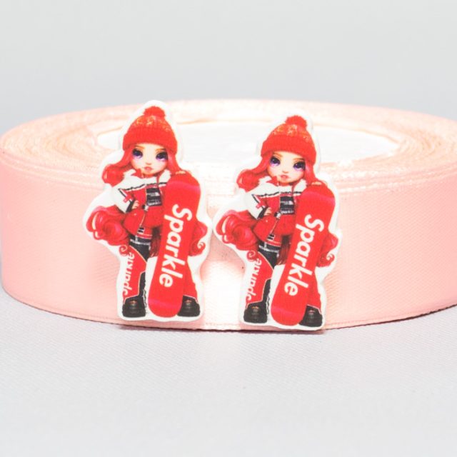 Кабошон Серединка кукла Rainbow Ruby с сноубордом