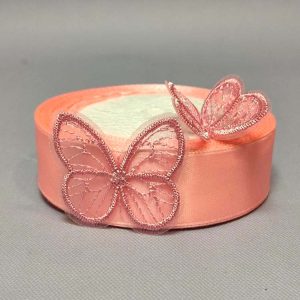 Декор Бабочки вышивка органза розовый