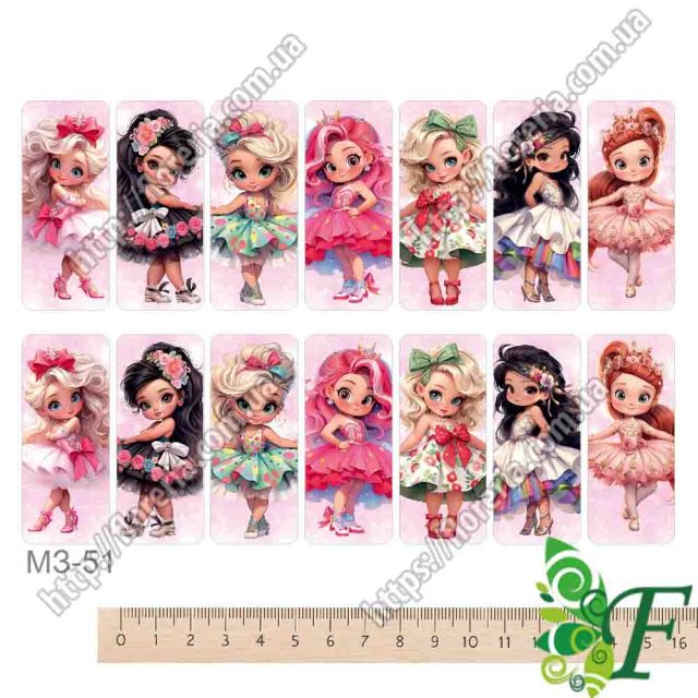 Выбор материала для принта Заколки Девочки на розовом МЗ-51