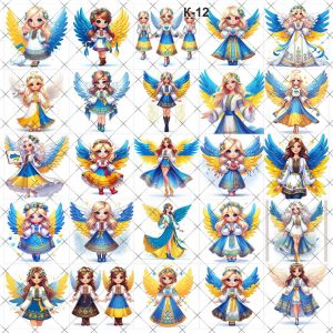 Электронный набор клипартов Украинские Ангелы К-12