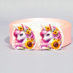 Кабошон Серединка Единорог с подсолнухом