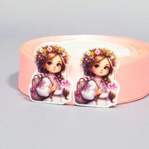 Кабошон Серединка Школьница с рюкзаком