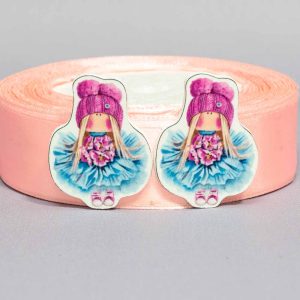 Кабошон Серединка Тильда в голубой юбке БРАК