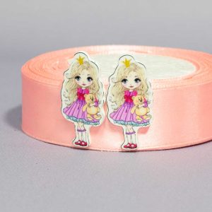 Кабошон Серединка Девочка с мишкой БРАК