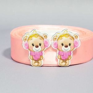 Кабошон Серединка Мишка в шарфике БРАК
