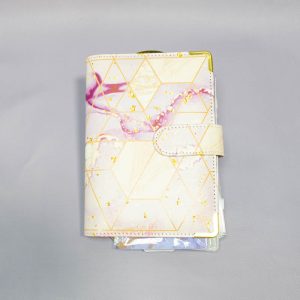 Баиндер Блокнот для накопления Геометрия и мрамор розовый с наполнением