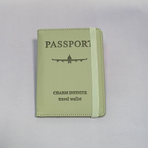 Обложка для паспорта на резинке серый