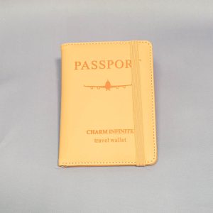 Обложка для паспорта на резинке персиковый