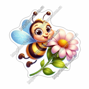 Кабошон Серединка Пчелка с цветком