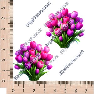 ТермоНаклейки Букет тальпанов за 2 шт