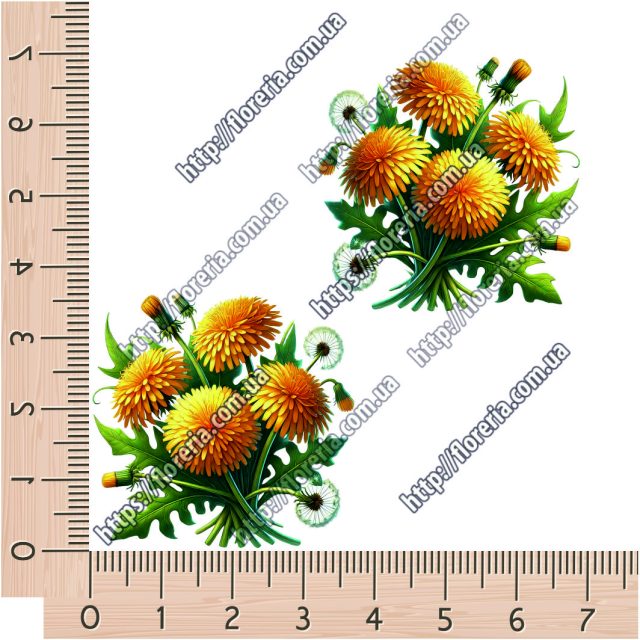ТермоНаклейки Букет одуванчиков за 2 шт