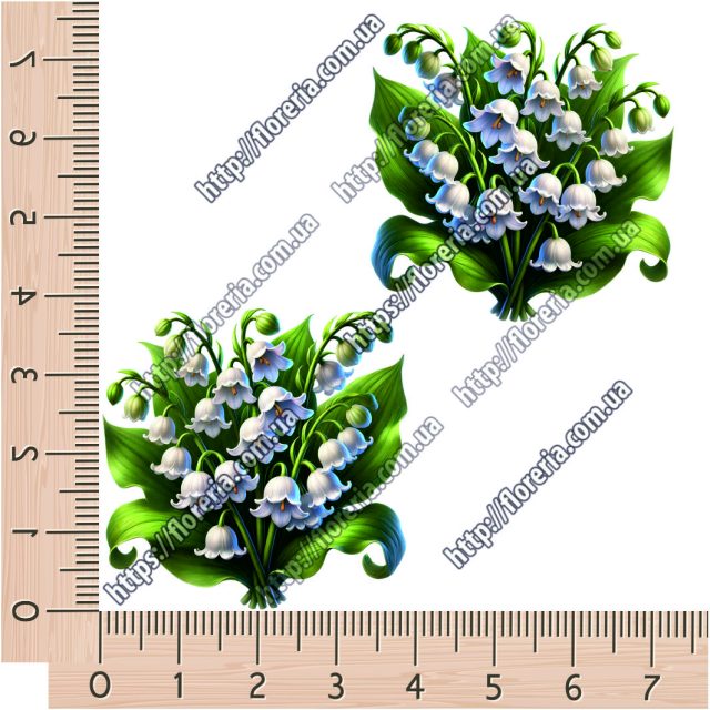 ТермоНаклейки Букет ландышей за 2 шт