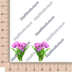 ТермоНаклейки Букет тюльпанов малый за 2 шт