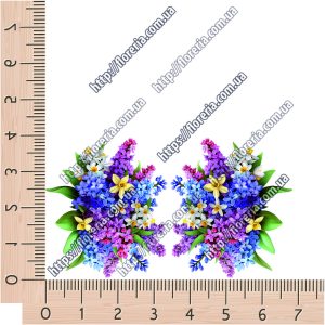 ТермоНаклейки Букет разноцветной сирени за 2 шт