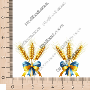 ТермоНаклейки Букет колосков с лентой за 2 шт
