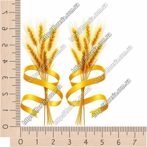 ТермоНаклейки Букет колосков с желтой лентой за 2 шт