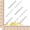ТермоНаклейки 2025 желтый цвет за 2 шт