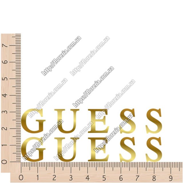 ТермоНаклейки ЗОЛОТО Гесс ( Guess )за 2 шт