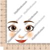 ТермоНаклейки Лицо кукольное среднее с румянами за 1 шт