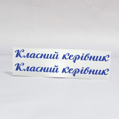 ТермоНаклейки Классная руководительница синий цвет за 2 шт