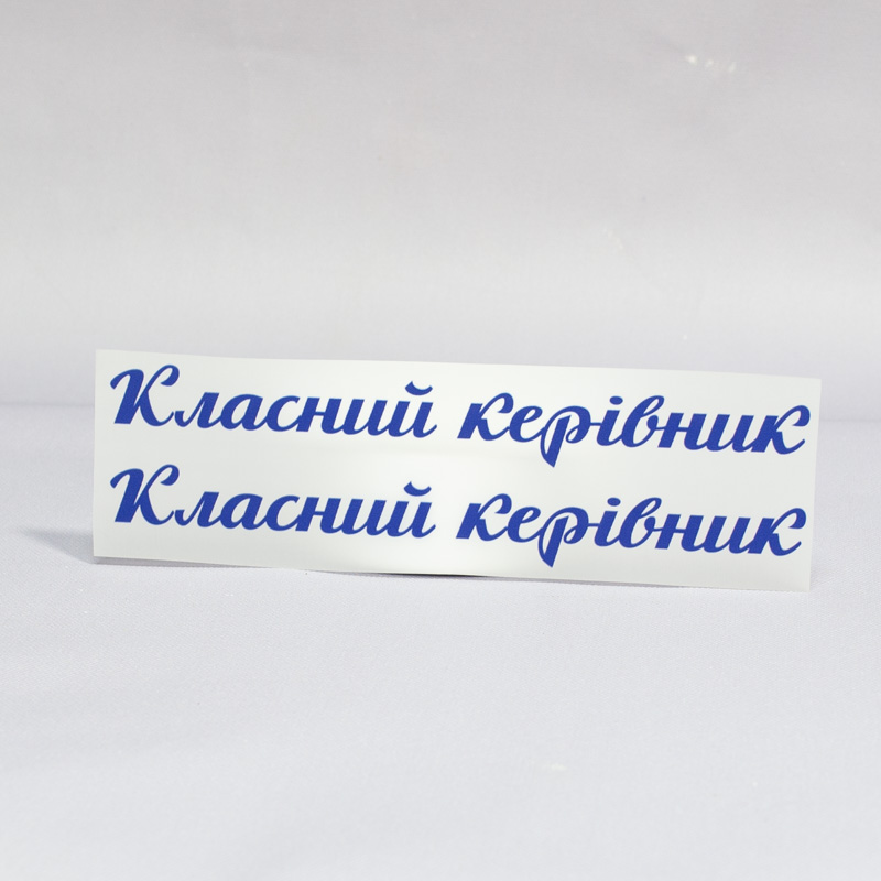 ТермоНаклейки Классная руководительница синий цвет за 2 шт