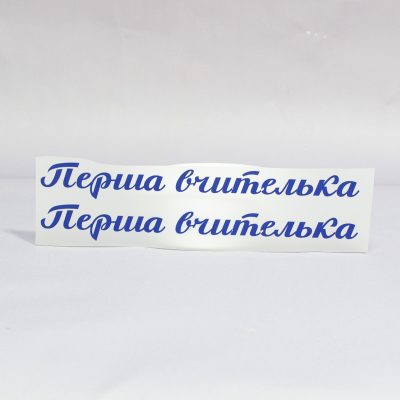 ТермоНаклейки Первая учительница синий цвет за 2 шт