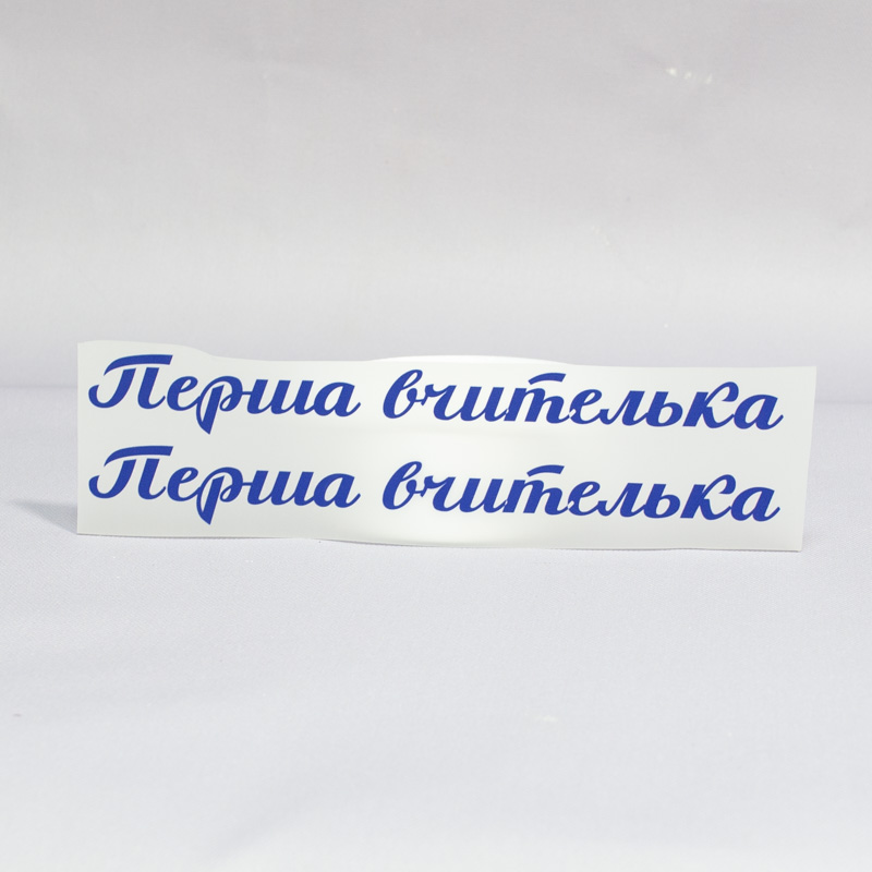 ТермоНаклейки Первая учительница синий цвет за 2 шт