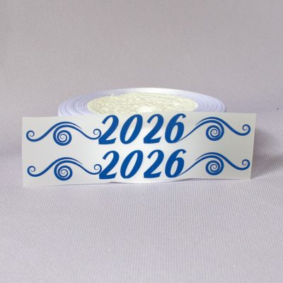 ТермоНаклейки 2026 синий цвет за 2 шт