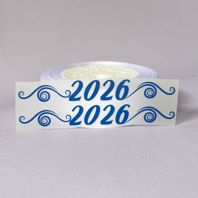 ТермоНаклейки 2026 синий цвет за 2 шт