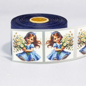 ТермоНаклейки Девочка с ромашками БЕЛЫЙ ФОН за 2 шт